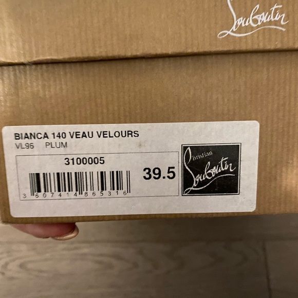 Christian Louboutin Bianca 140mm Purple Veau Velours Platform Pumps - Picture 6 of 6